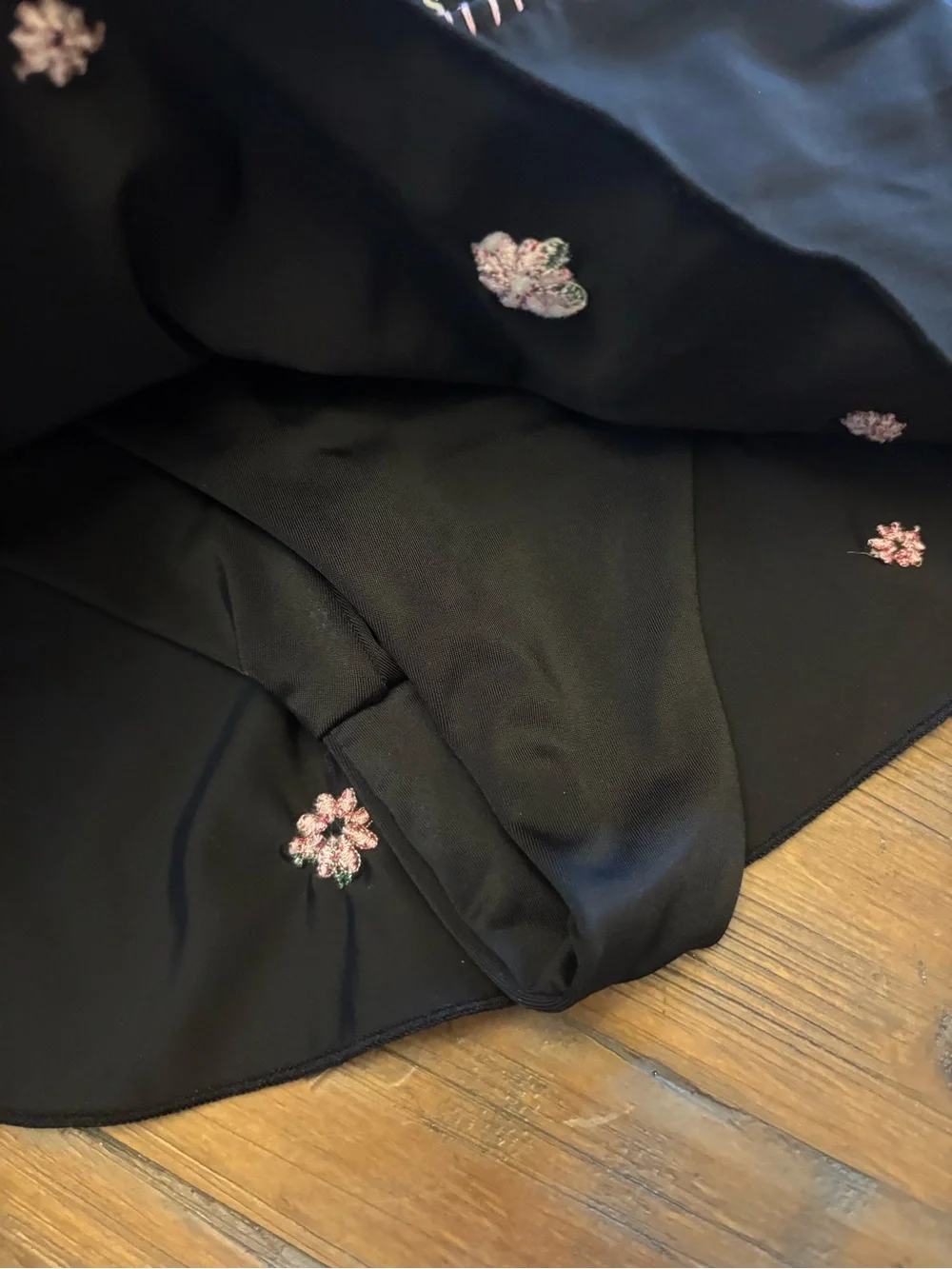 Frankie’s bikini sea fairy black embroidered bikini set